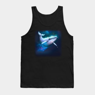 Whale floating in space Tank Top